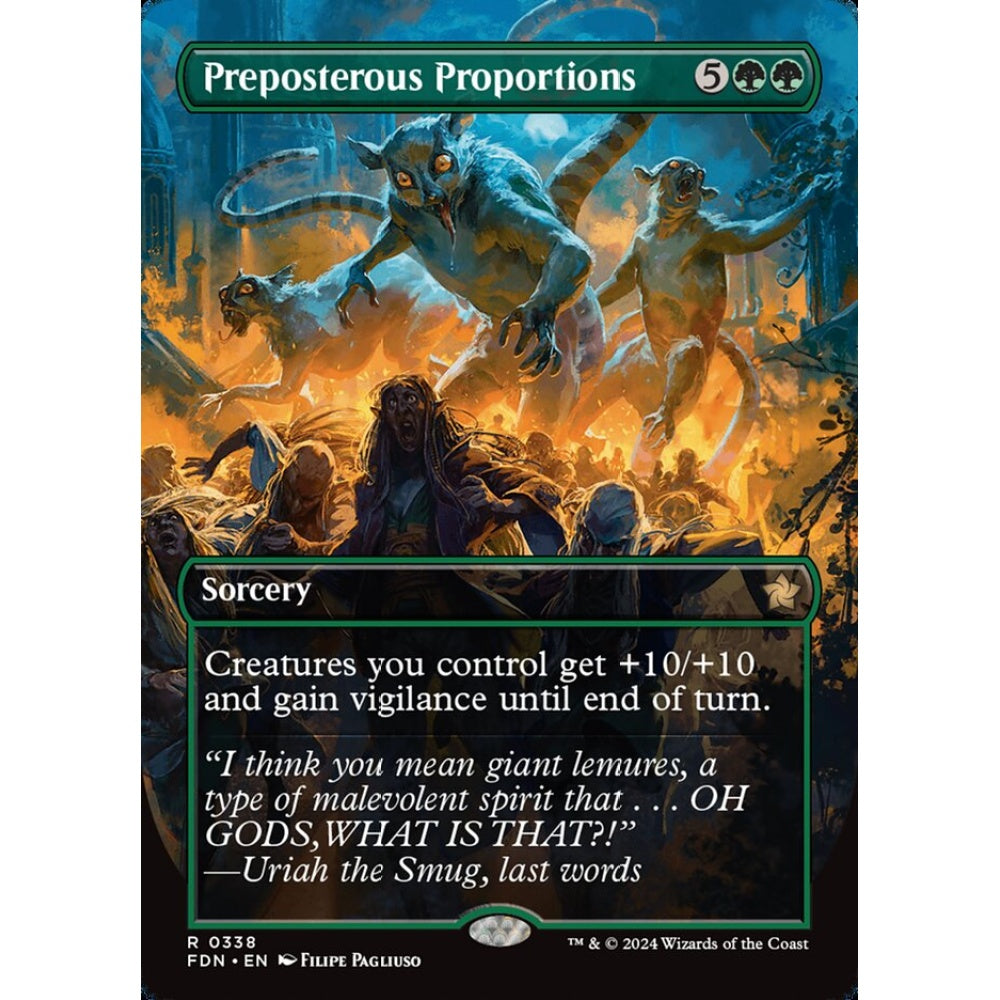 Preposterous Proportions, 338, rare, Magic: The Gathering, Foundations