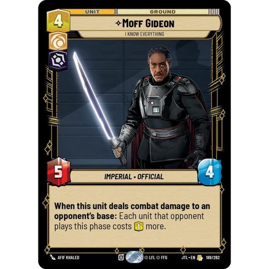 Moff Gideon, R, JTL 188), Star Wars Unlimited