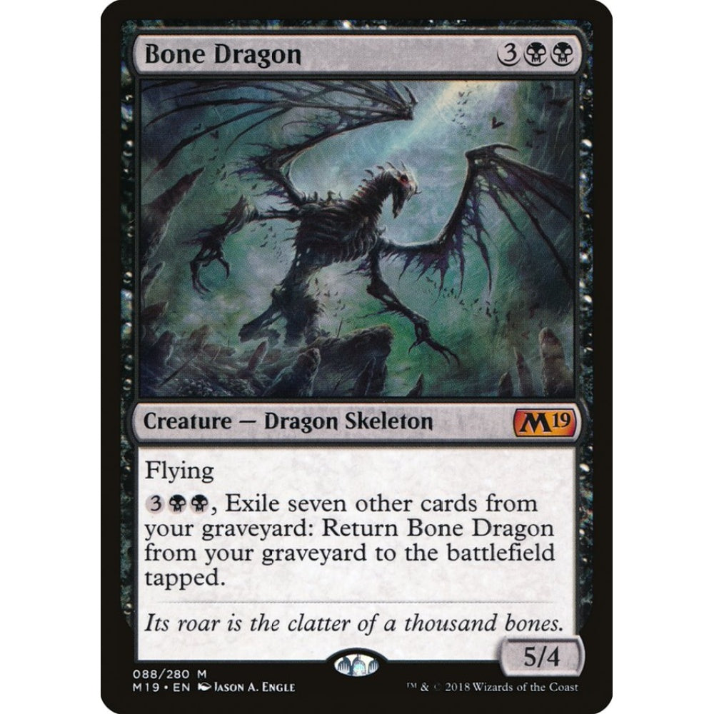 Bone Dragon mythic 88 Magic the Gathering Core Set 2019