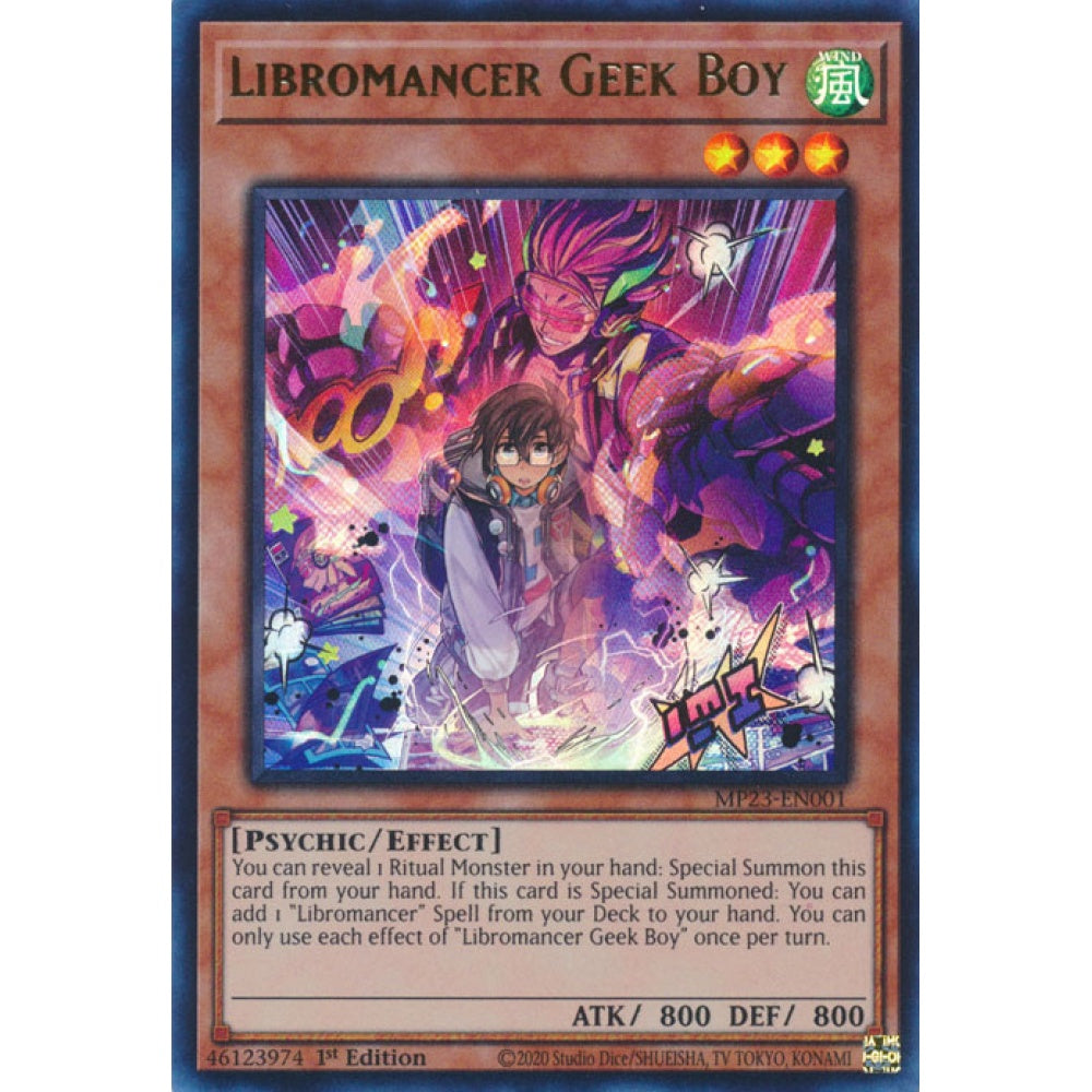 Libromancer Geek Boy BACH-EN000 Secret Secret Rare Yu-Gi-Oh Battle of Chaos in Art