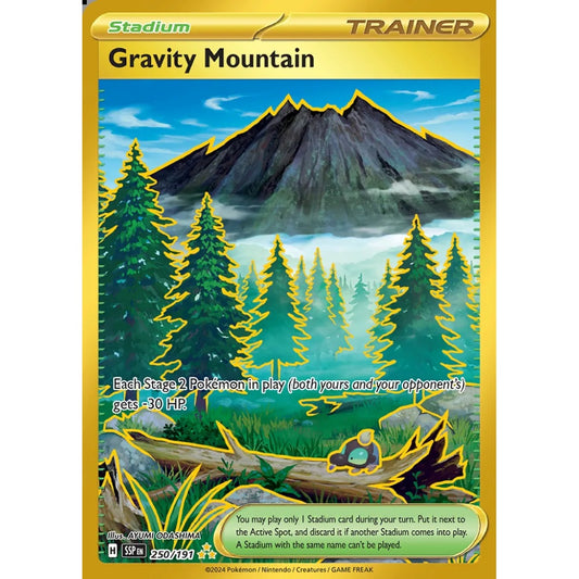 Gravity Mountain Hyper Rare 250/191 Pokemon Card Game Surging Sparks