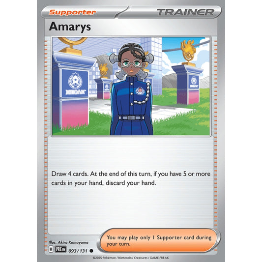 Amarys Common 093/131 Pokemon Card Game Prismatic Evolutions