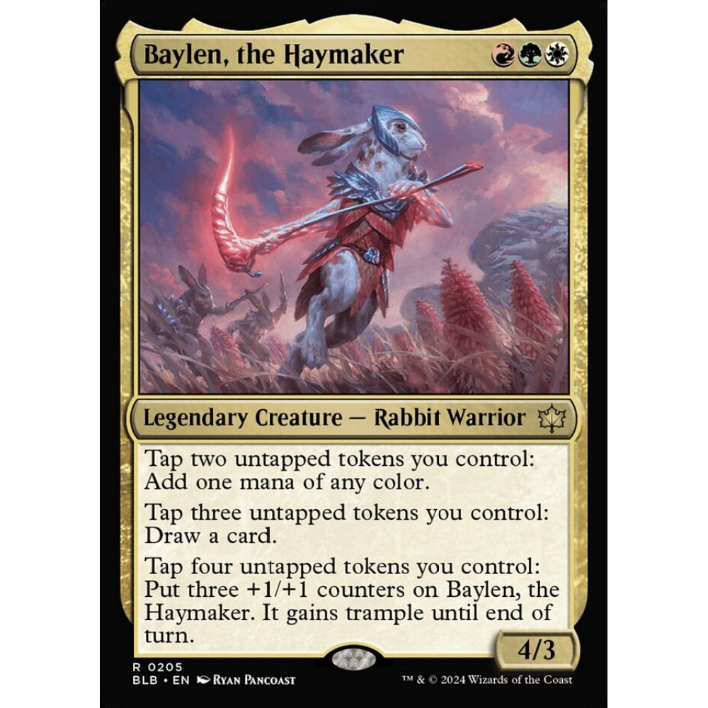Baylen, the Haymaker, 205, rare, Magic: The Gathering, Bloomburrow