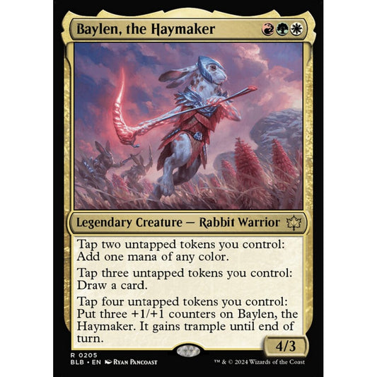 Baylen, the Haymaker, 205, rare, Magic: The Gathering, Bloomburrow