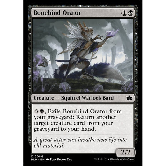 Bonebind Orator, 84, common, Magic: The Gathering, Bloomburrow