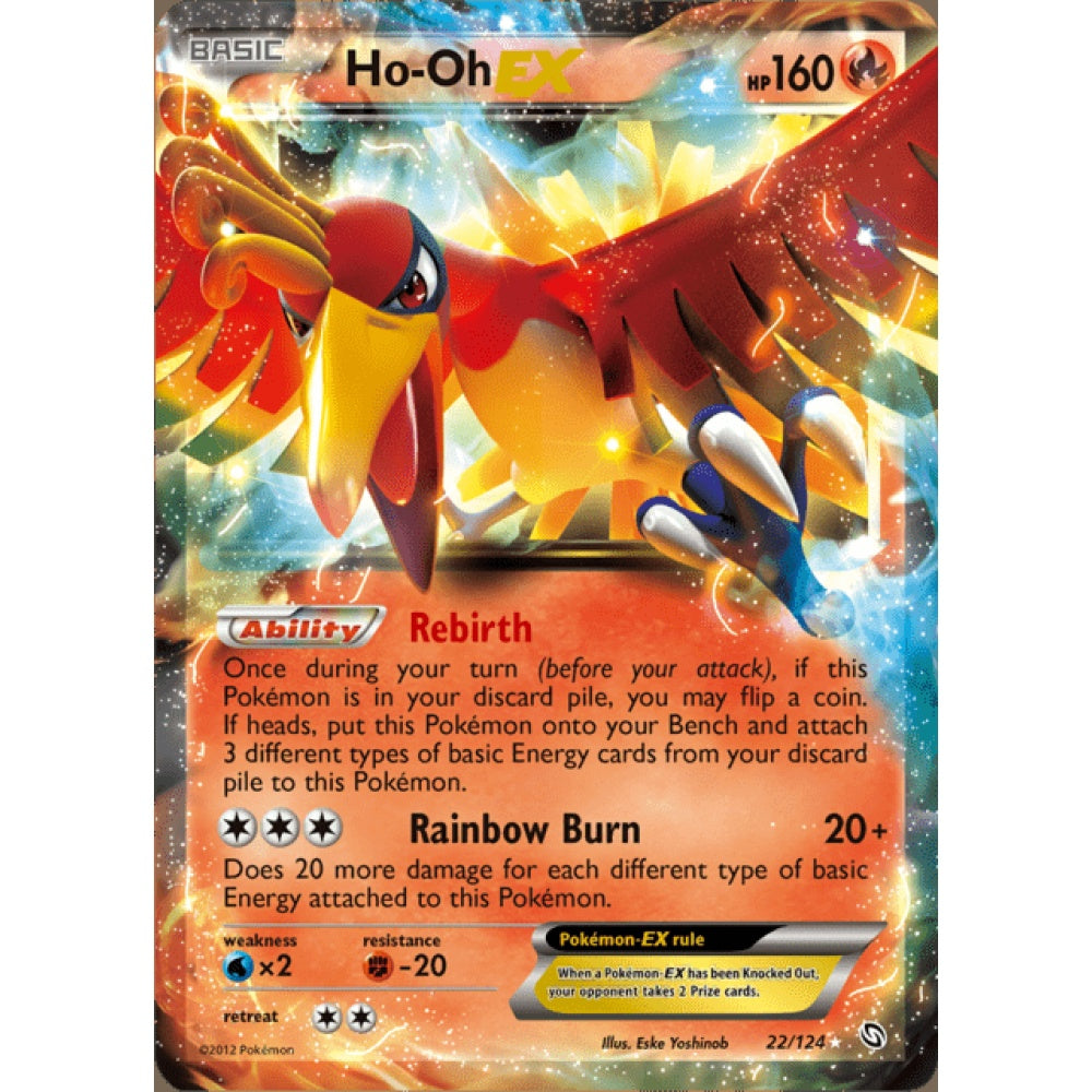 Ho-Oh-EX Double Rare 22/124 Pokemon Card Game Dragons Exalted