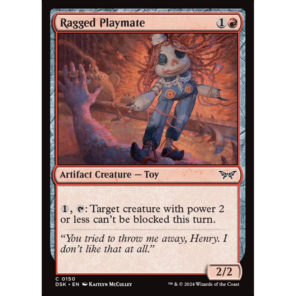 Ragged Playmate, 150, common, Magic: The Gathering, Duskmourn: House of Horror