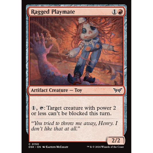 Ragged Playmate, 150, common, Magic: The Gathering, Duskmourn: House of Horror