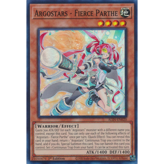 Argostars - Fierce Parthe ALIN-EN020 Super Super Rare Yu-Gi-Oh Alliance Insight in Art