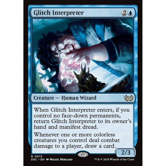 Glitch Interpreter, 13, rare, Magic: The Gathering, Duskmourn: House of Horror