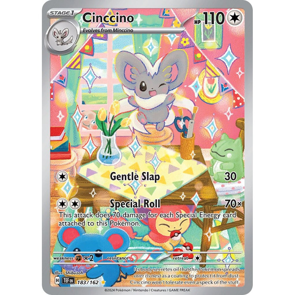 Cinccino Illustration Rare 183/162 Pokemon Card Game Temporal Forces