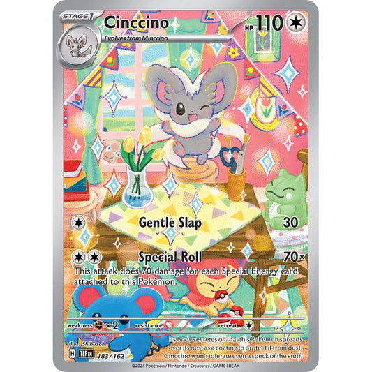 Cinccino Illustration Rare 183/162 Pokemon Card Game Temporal Forces