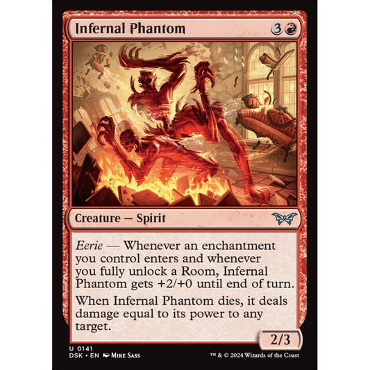 Infernal Phantom, 141, uncommon, Magic: The Gathering, Duskmourn: House of Horror