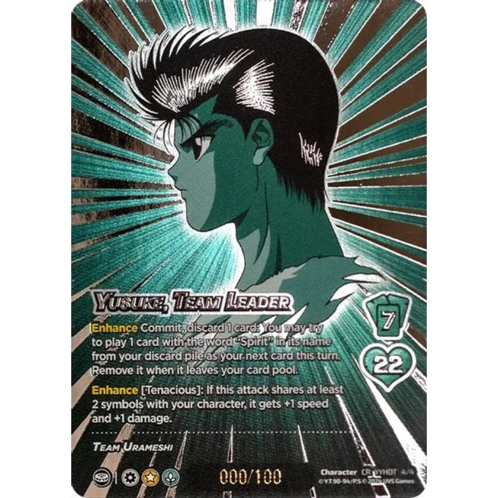 Yusuke, Team Leader, 4/4, CHROME, UniVersus, Yu Yu Hakusho: Dark Tournament