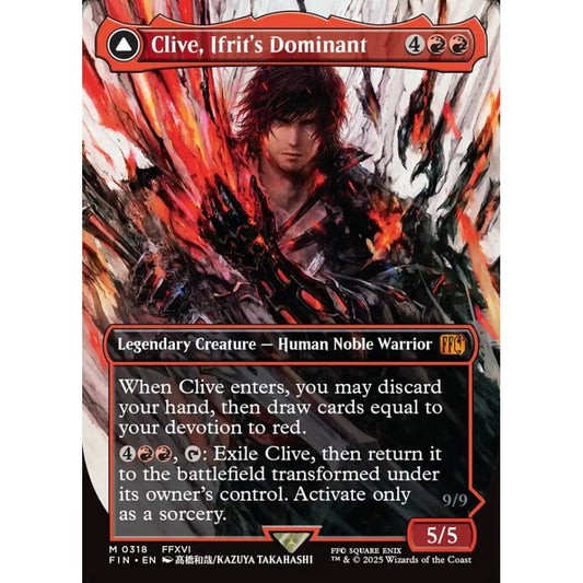 Clive, Ifrit's Dominant // Ifrit, Warden of Inferno mythic 318 Magic the Gathering Final Fantasy