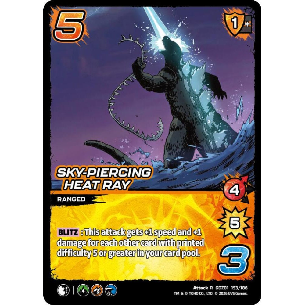 Sky-Piercing Heat Ray GDZ01 153/186 GDZ01 Universus Godzilla: Reign of Kaiju Attack R