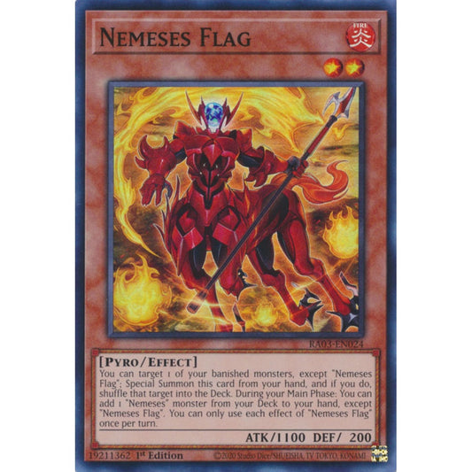 Nemeses Flag RA03-EN024 Super Super Rare Yu-Gi-Oh Quarter Century Bonanza in Art