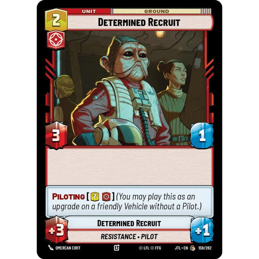 Determined Recruit, C, JTL 159), Star Wars Unlimited