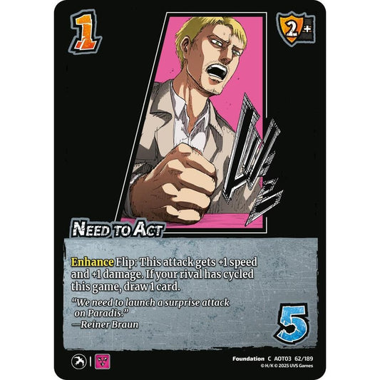Need to Act 62/189 AOT03 Universus Attack on Titan: Apocalypse Foundation C