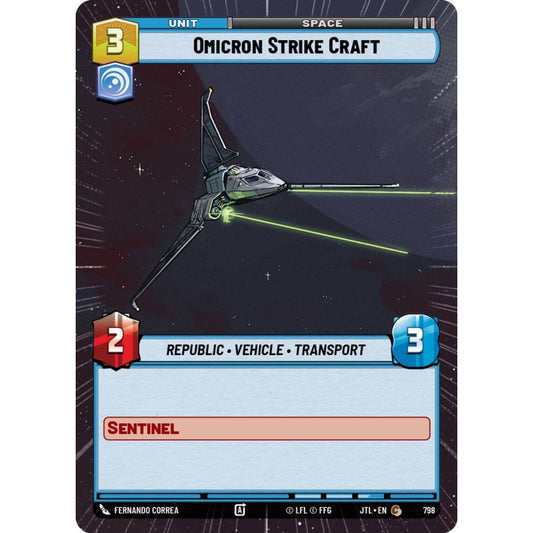 Omicron Strike Craft, C, JTL 798) Hyperspace Foil, Star Wars Unlimited