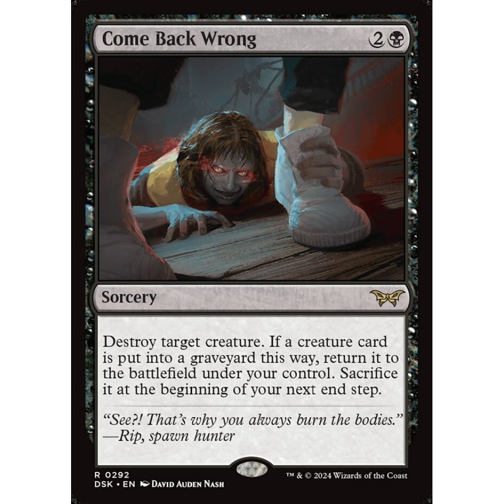 Come Back Wrong, 292, rare, Magic: The Gathering, Duskmourn: House of Horror