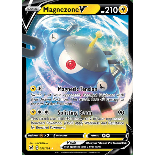 Magnezone V Double Rare 056/196 Pokemon Card Game Lost Origins