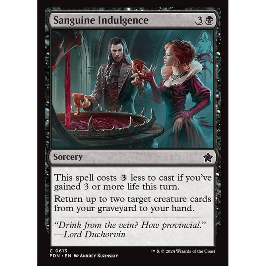 Sanguine Indulgence, 613, common, Magic: The Gathering, Foundations