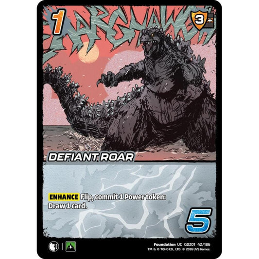 Defiant Roar GDZ01 42/186 GDZ01 Universus Godzilla: Reign of Kaiju Foundation UC