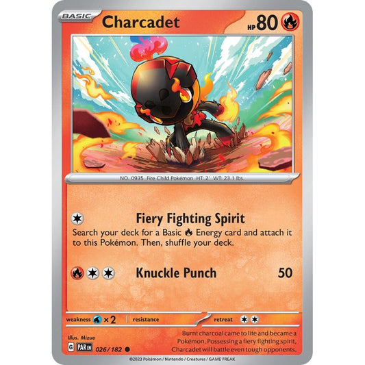 Charcadet Common 026/182 Pokemon Card Game Paradox Rift