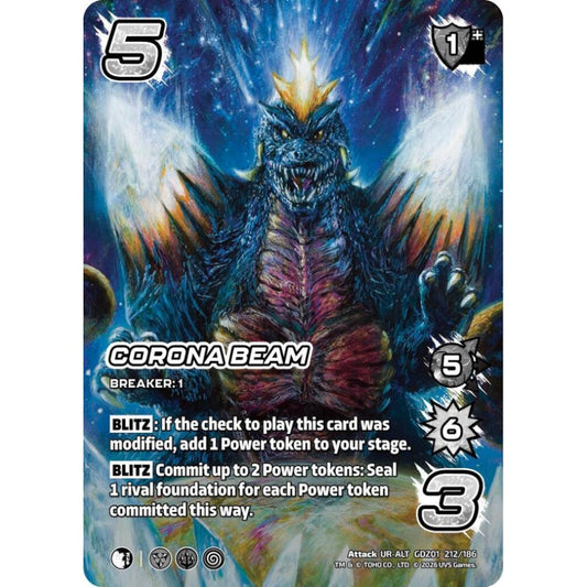 Corona Beam  GDZ01 212/186 GDZ01 Universus Godzilla: Reign of Kaiju Attack UR-ALT