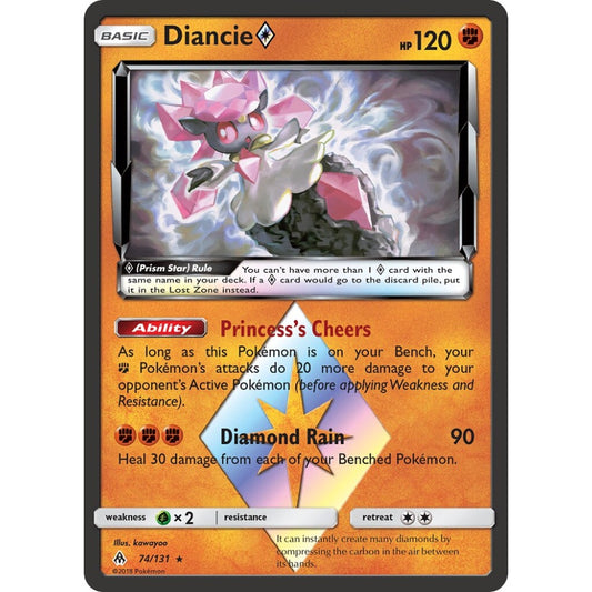 Diancie ◇ Rare Prism Star 74/131 Pokemon Card Game Forbidden Light