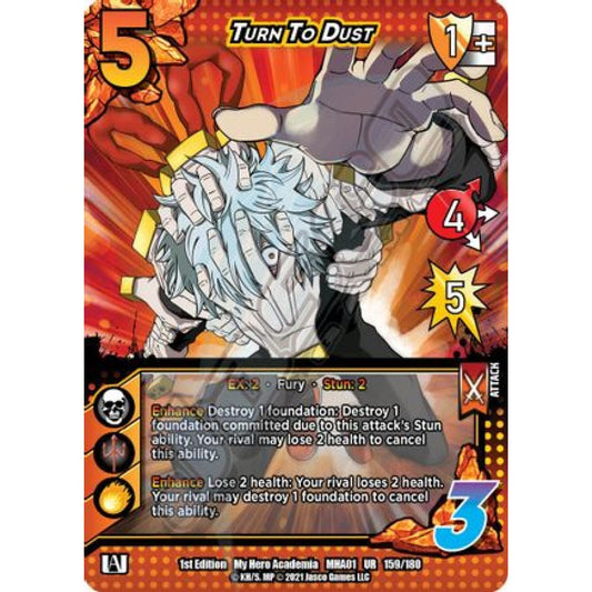 Turn To Dust, 159/180, UR, UniVersus, MHA01 My Hero Academia