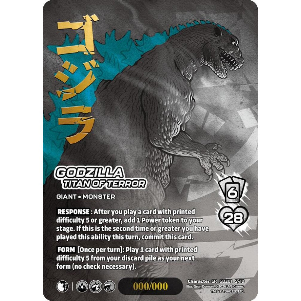 Godzilla, Titan of Terror  GDZ01 5/10 GDZ01 Universus Godzilla: Reign of Kaiju Character CHROME