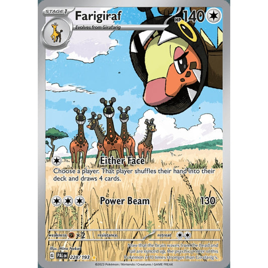 Farigiraf Illustration Rare 228/193 Pokemon Card Game Paldea Evolved