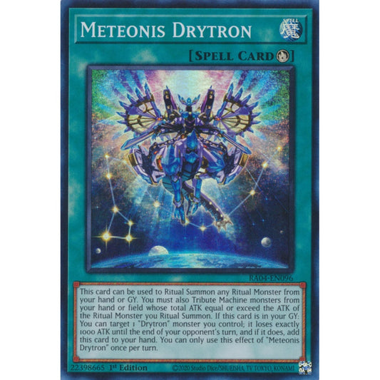 Meteonis Drytron RA04-EN096 Secret Secret Rare Yu-Gi-Oh Quarter Century Stampede in Art