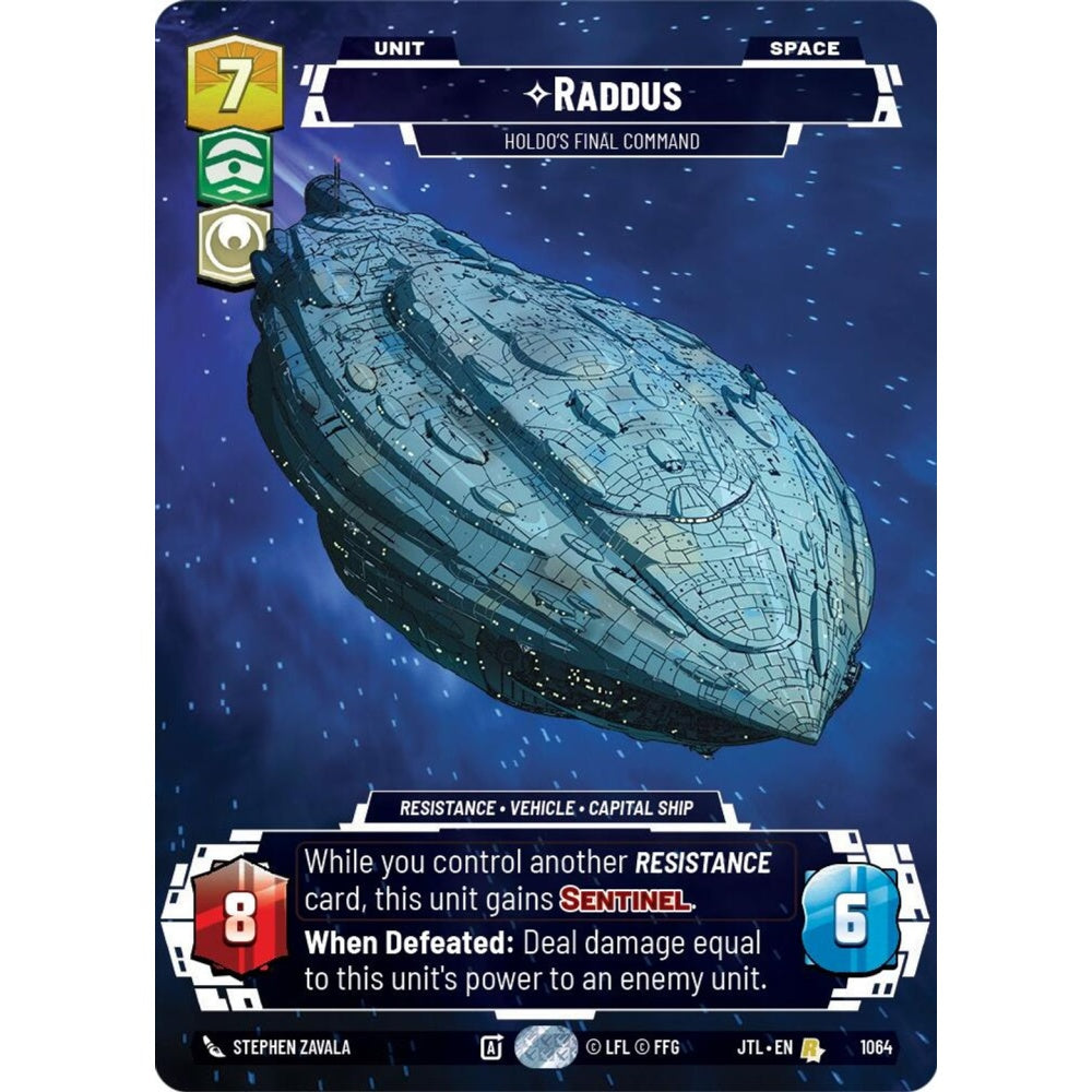Raddus, R, JTL 1064) Prestige Foil, Star Wars Unlimited