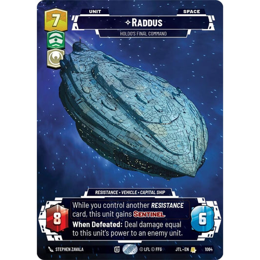 Raddus, R, JTL 1064) Prestige Foil, Star Wars Unlimited