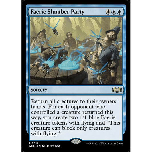 Faerie Slumber Party, rare, 311, Magic the Gathering, Wilds of Eldraine