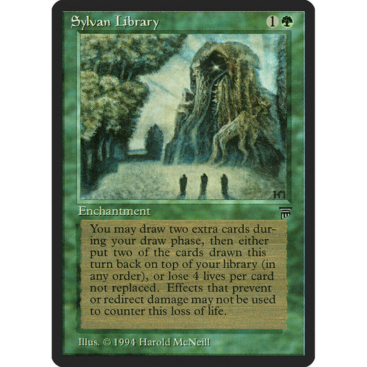 Sylvan Library uncommon 207 Magic the Gathering Legends Italian