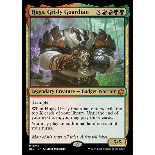 Hugs, Grisly Guardian, 218, mythic, Magic: The Gathering, Bloomburrow