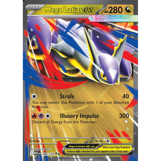 Mega Latias ex Double Rare 100/132 Pokemon Card Game Mega Evolution