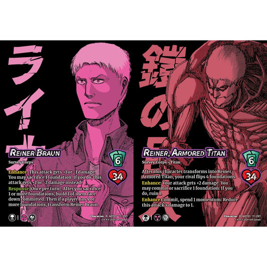 Reiner Braun//Reiner, Armored Titan, 17/297, CH-R, UniVersus, Attack on Titan: Battle for Humanity