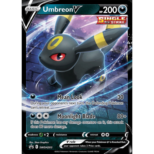 Umbreon V Black Star Promo SWSH203 Pokemon Card Game Sword & Shield Promos