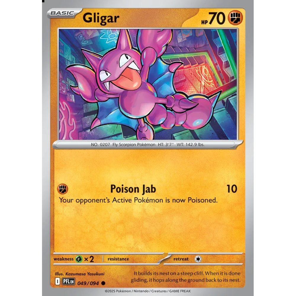 Gligar Common 049/094 Pokemon Card Game Phantasmal Flames