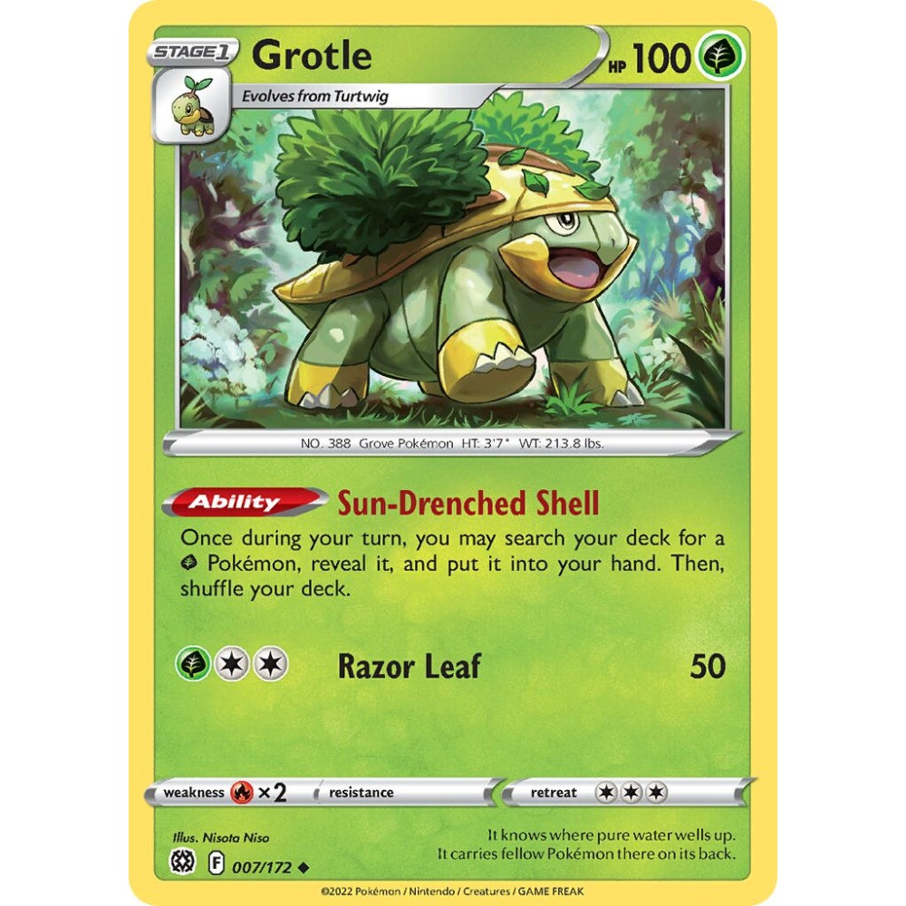 Grotle Uncommon 007/172 Pokemon Card Game Brilliant Stars