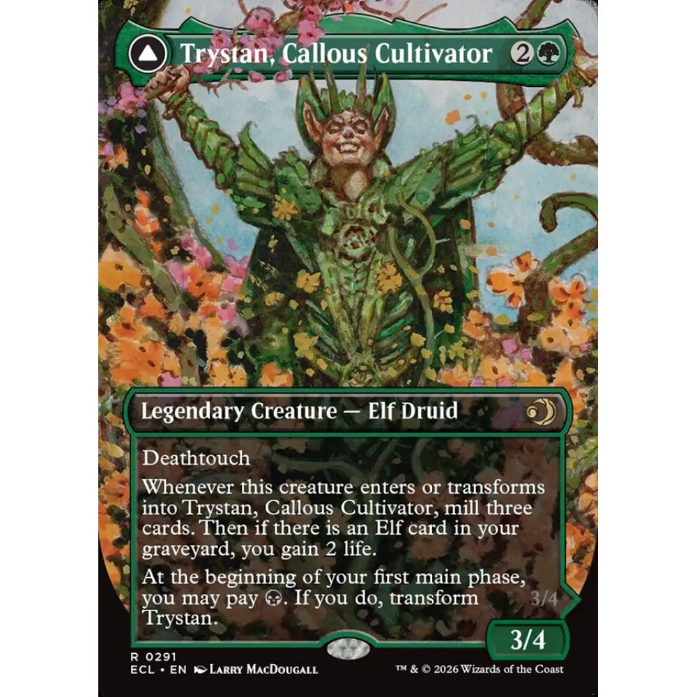 Trystan, Callous Cultivator // Trystan, Penitent Culler rare 291 Magic the Gathering Lorwyn Eclipsed