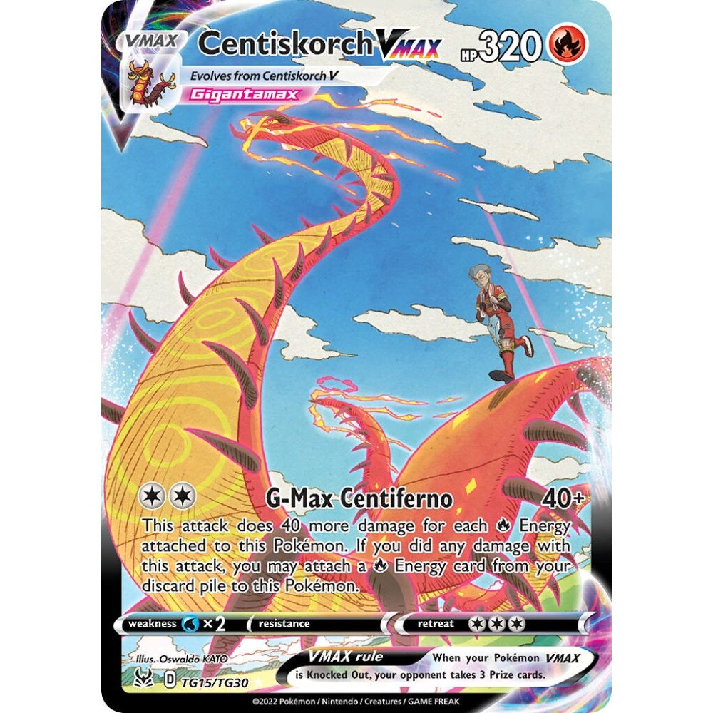 Centiskorch VMAX Holo Rare VMAX TG15/TG30 Pokemon Card Game Lost Origin