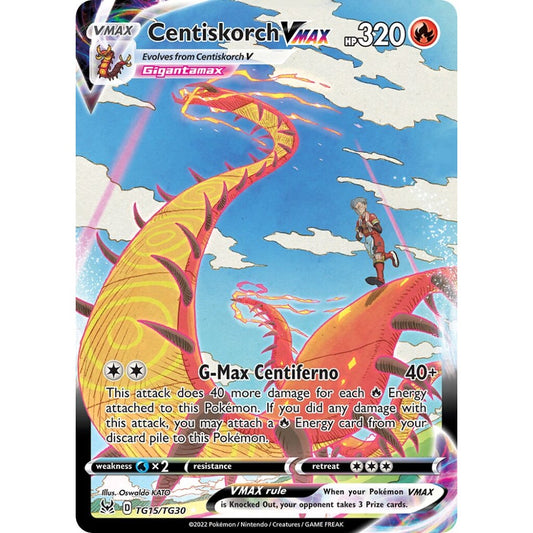 Centiskorch VMAX Holo Rare VMAX TG15/TG30 Pokemon Card Game Lost Origin