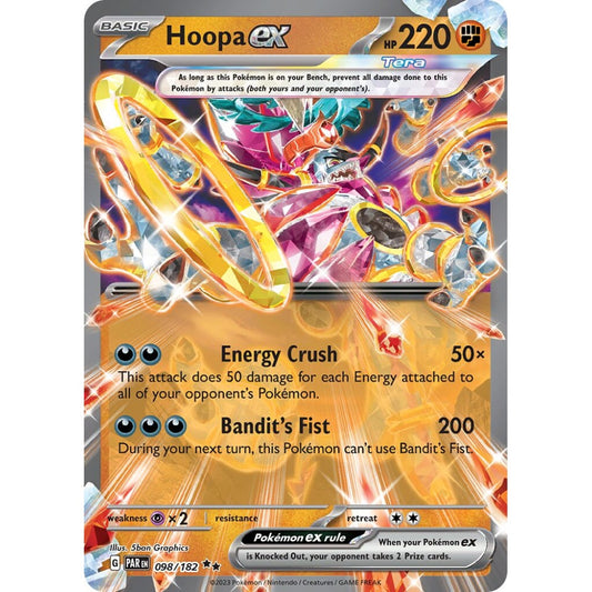 Hoopa ex Double Rare 098/182 Pokemon Card Game Paradox Rift