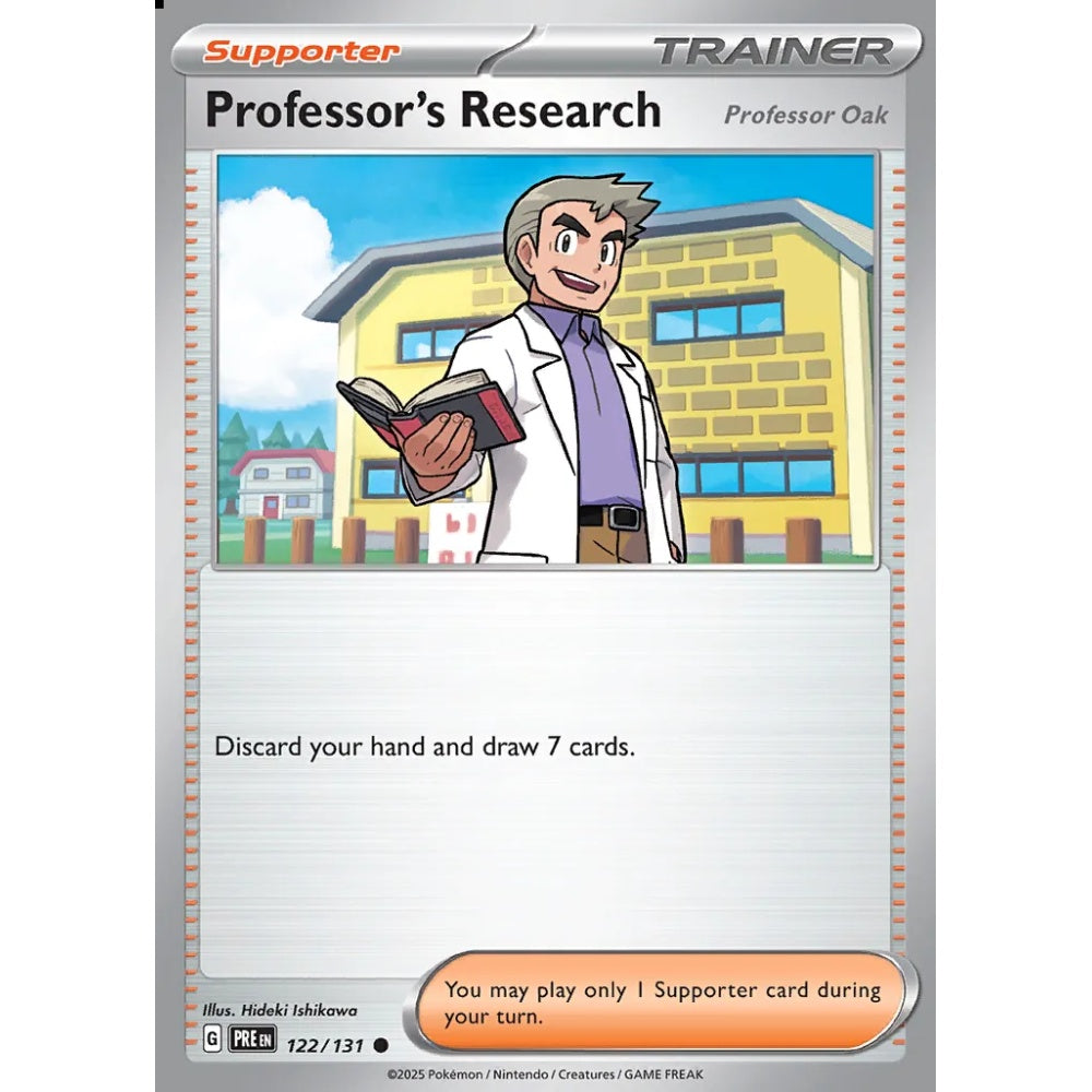 Professor's Research Common 122/131 Pokemon Card Game Prismatic Evolutions